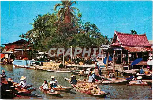 Cartes postales moderne Floating Market Only can be seen in thailand Tourists like very much