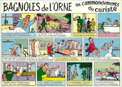 Cartes postales moderne Bagnoles de l'Orne Les commandants du curiste