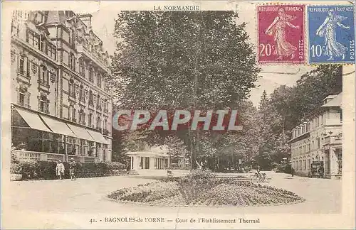 Cartes postales Bagnoles de l'Orne Cour d'Etablissement Thermal