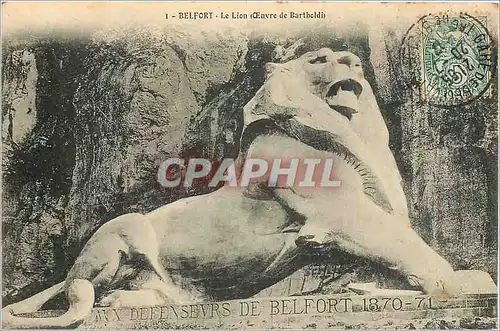 Cartes postales Belfort Le Lion Ceuvre de Bartholdi