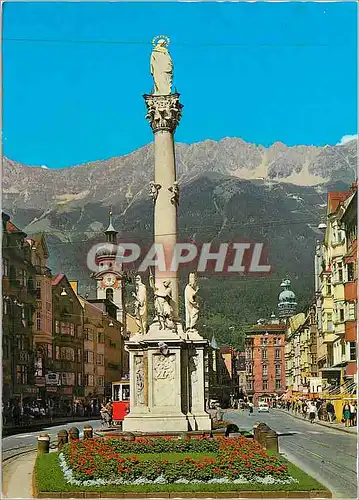 Cartes postales moderne Alpenzentrum Innsbruck Maria Theresien Strasse Annasaule gegen die Nordkette Tirol