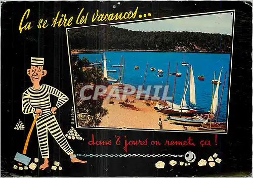 Cartes postales moderne Coin de Plage dans la Foret Bagnard Bateaux