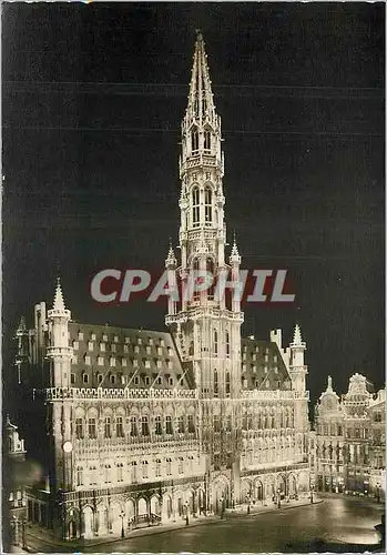 Cartes postales moderne Illuminations de Bruxelles Hotel de Ville Stadhuis