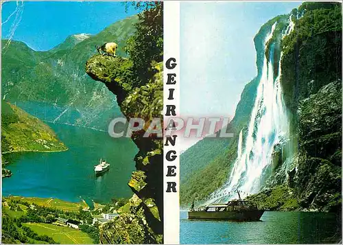 Cartes postales moderne Geiranger Flydalsjuvet De syv sostre NORW