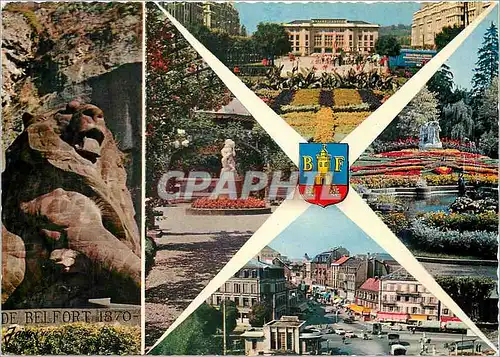 Cartes postales moderne Belfort (Terr de Belfort) Le Lion (oeuvre de Bartholdi) La Rosaire