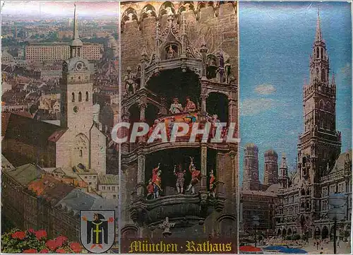 Cartes postales moderne Munchen am Marienplatz Neues Rathaus mit Glockenspiel