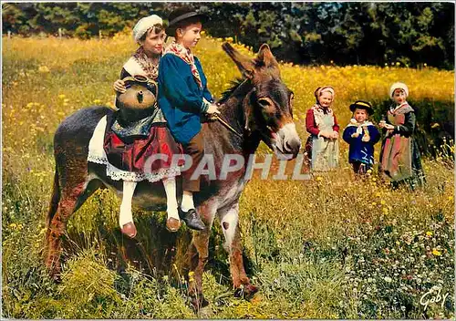 Moderne Karte L'Auvergne Cerale Folklorique Les Enfants de l'Auvergne Clermont Ferrand Folklore