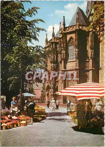 Cartes postales moderne Bad Aachen Blumenmarkt am Dom