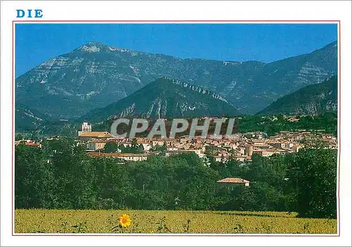 Cartes postales moderne La Drome touristique Die (Drome France) Vue generale en arriere plan la montagne de Glandasse