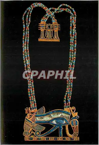 Cartes postales moderne La Musee Egyptien Cairo Pectoral en or representant l'oeil magique sorti de pierres semiprecieus