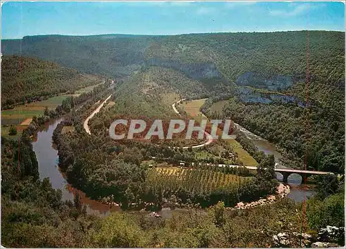 Cartes postales moderne St Antonin Noble Val Tarn et Garonne Vue panoramique sur la grande boucle de l'Aveyron au Cirque