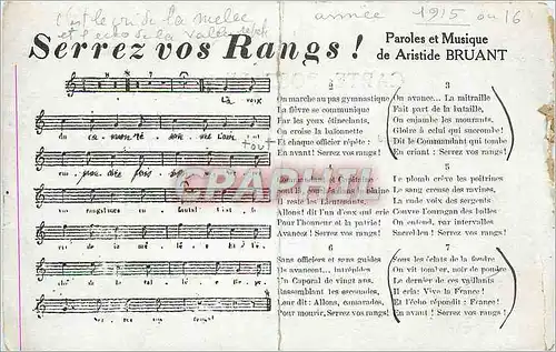 Cartes postales moderne Paroles et Musique de Aristide Briant Militaria