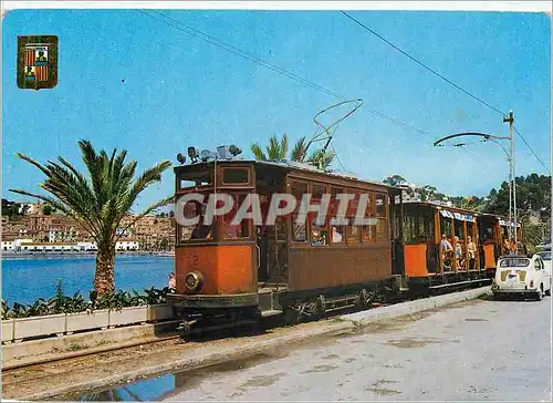 Cartes postales moderne Mallorca Soller Tramway du Port