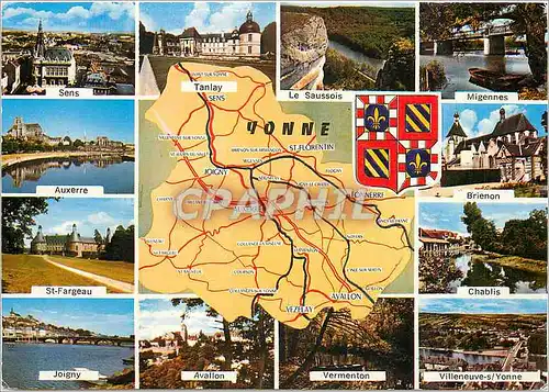 Cartes postales moderne Yonne Sens Tanlay Le Saussois Migennes Auxerre Brienon St Fargeau Chablis Joigny Avallon Verment