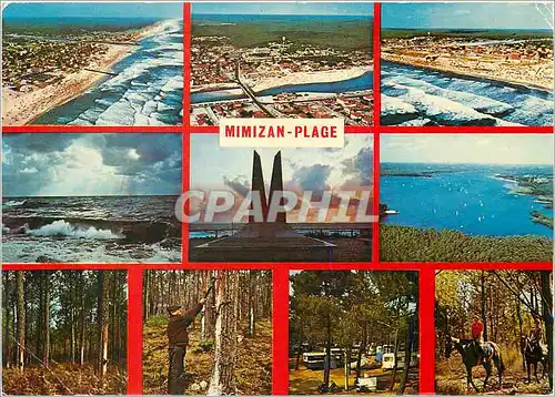 Cartes postales moderne La France La Cote d'Argent Les Landes Touristiques Mimizan Plage La Ville Les Ailes