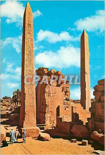 Cartes postales moderne Karnak Obelisques de Tothmes III et de la reine Hatchepsout