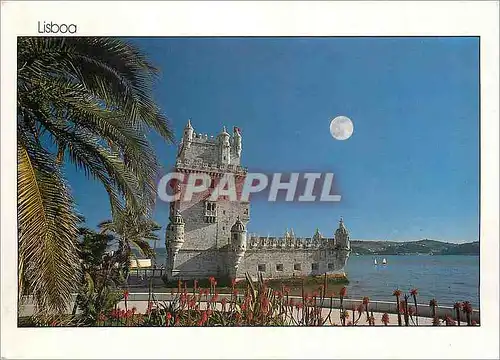 Cartes postales moderne Lisboa Tour de Belem sur la rive du Tage