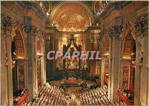 Cartes postales moderne Roma La Basilica de St Pierre Interieur