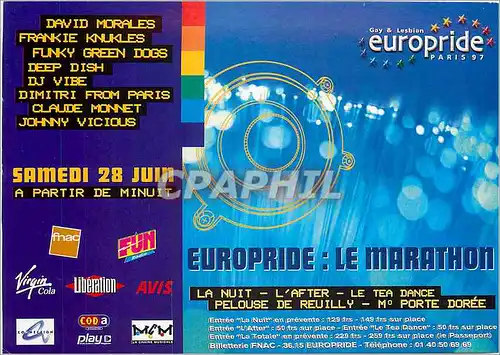 Cartes postales moderne Europride le Marathon Paris Pelouse de Reuilly Paris