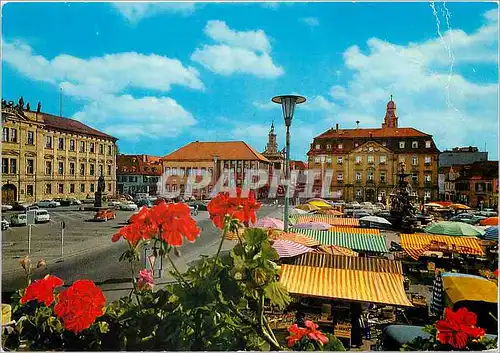 Cartes postales moderne Erlangen Marktplatz mit Schloss und Rathaus