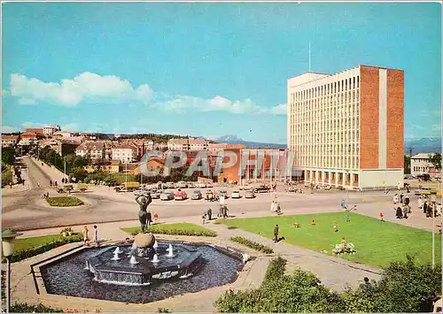 Cartes postales Narvik Center of the town with the Town Hall