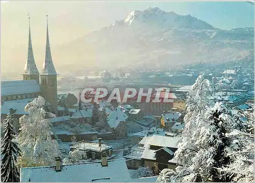 Cartes postales moderne Luzern mit Pilatus