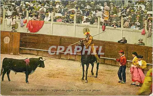 Cartes postales Corrida de Toros Appel de pique Citando a picar