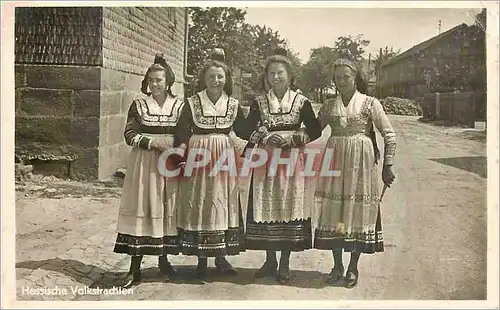 Cartes postales moderne Hessische Volkstrachten Folklore Femmes