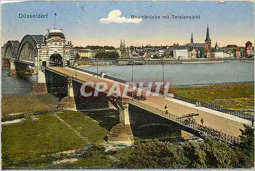 Cartes postales Dusseldorf Rheinbrucke mit Totalansicht