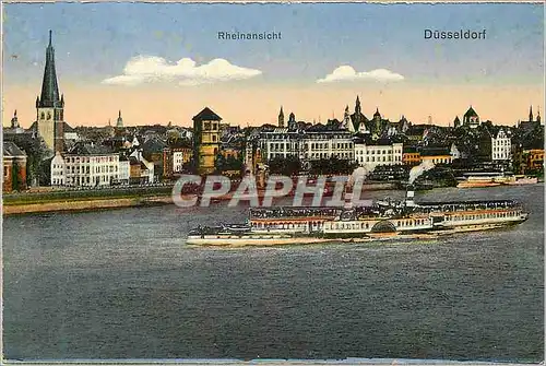 Cartes postales Dusseldorf Rheinansicht Bateau