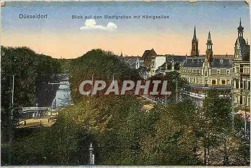 Cartes postales Dusseldorf Blick auf den Stadtgraben mit Konigsallee