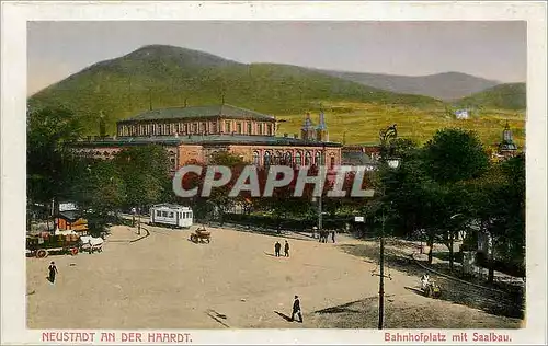 Cartes postales Neustadt an der Haardt Bahnhofplatz mit Saalbau