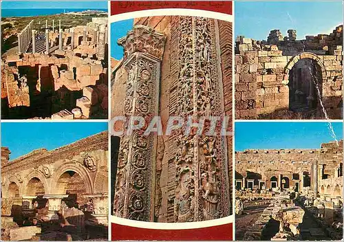 Cartes postales moderne Libye vues de Leptis magna