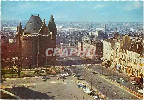 Cartes postales moderne Bruxelles porte de hal avec panorama