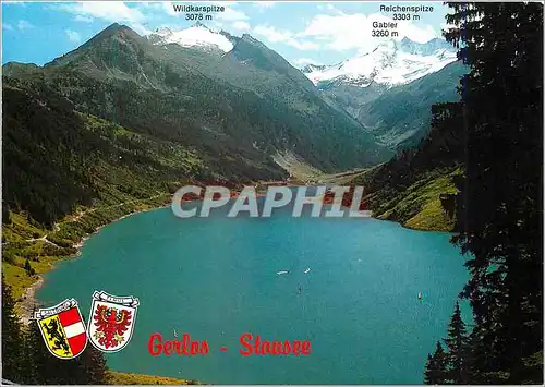 Cartes postales moderne Gerlos stausee mit wildgerlostal wildkarspitze 3078 m gabler 3260 m und reichenspitze 3303