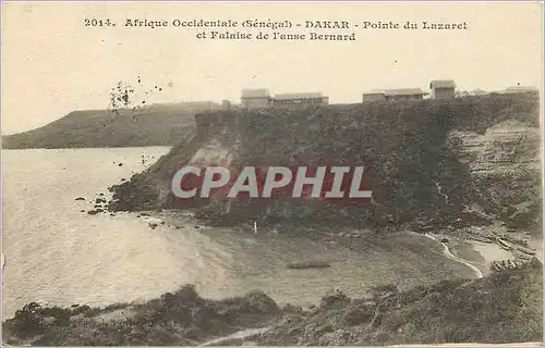 Cartes postales Senegal Dakar Pointe du Lazaret et Falaise de l'anse Bernard