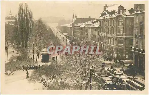 Cartes postales Oslo Karl Johans gate Tramway