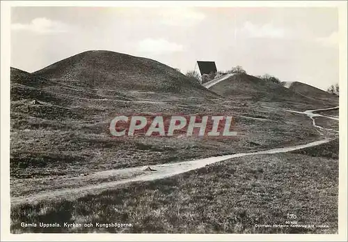 Cartes postales moderne Gamla Uppsala Kyrken och Kungshogarna