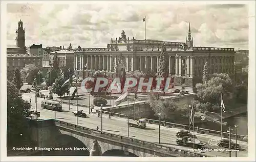 Cartes postales moderne Stockholm Riksdagshuset och Norrbra