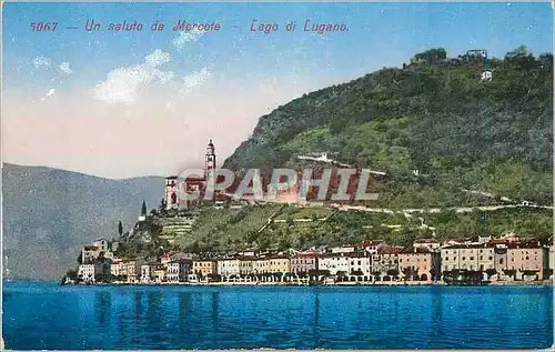 Cartes postales Un saluto da Morcote Lago di Lugano