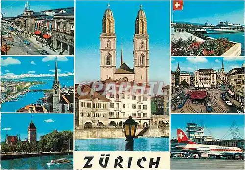 Cartes postales moderne Zurich Helvetia Rowesa Verlag R E Zurich Avion