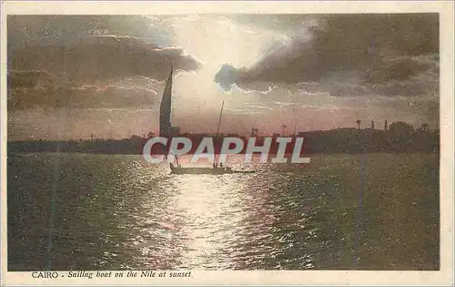 Cartes postales Cairo Sailing boat on the Nile at sunset