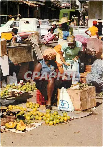 Cartes postales moderne Guadeloupe Pointe a Pitre Scene de marche