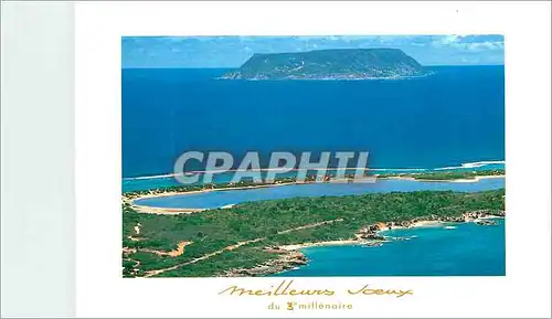 Cartes postales moderne Meilleurs Voeux du millenaira Les Saintes Saint Francois Au fond l ile de la Desirade