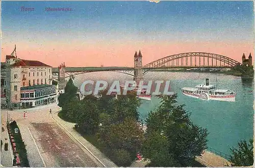 Cartes postales Bonn Rheinbrucke Bateau