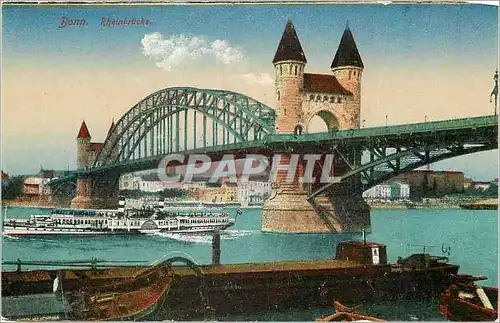 Cartes postales Bonn Rheinbrucke Bateau