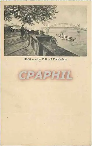 Cartes postales Bonn Alter Zoll un Rheinbrucke Bateau