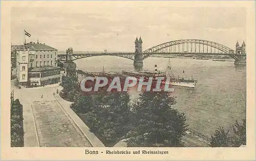 Cartes postales Bonn Rheinbrucke und Rheinlagen Bateau