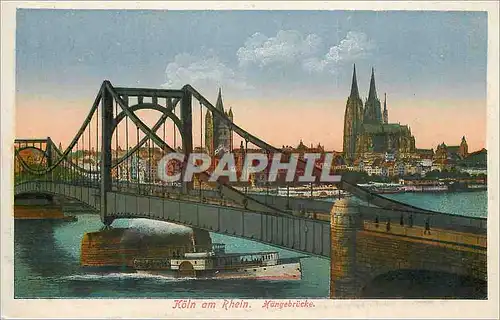 Cartes postales Koln am Rhein Kangebrucke Bateau