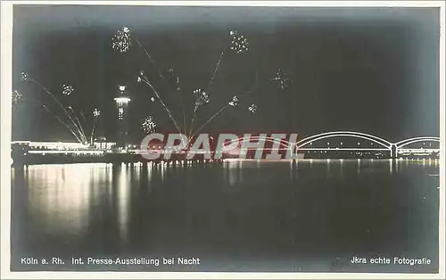 Cartes postales Koln a Rh Presse Austellung bel Nacht